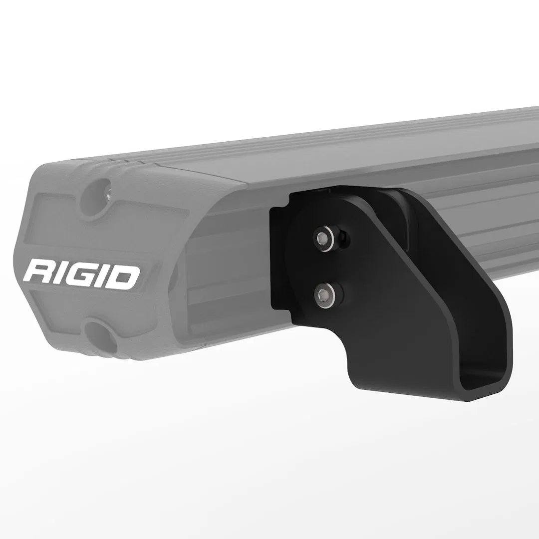 46599 – RIGID IND Light Bar Mounting Kit, Over Or Under Surface Mount Mounts One Light Bar Powder Coat Black Stainles...